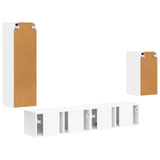 vidaXL Tv-meubelset Wandgemonteerd 4 pcs Wit Bewerkt hout