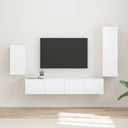 vidaXL Tv-meubelset Wandgemonteerd 4 pcs Wit Bewerkt hout