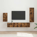 vidaXL Tv-meubelset Wandgemonteerd 4 pcs Wit Bewerkt hout