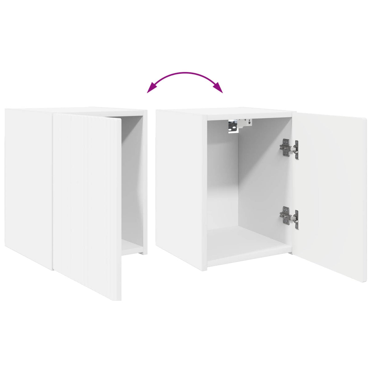 vidaXL Tv-meubelset Wandgemonteerd 3 pcs Wit Bewerkt hout