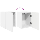 vidaXL Tv-meubelset Wandgemonteerd 3 pcs Wit Bewerkt hout