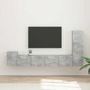 vidaXL Tv-meubelset Wandgemonteerd 3 pcs Wit Bewerkt hout