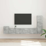 vidaXL Tv-meubelset Wandgemonteerd 3 pcs Wit Bewerkt hout