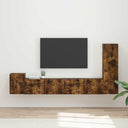 vidaXL Tv-meubelset Wandgemonteerd 3 pcs Wit Bewerkt hout