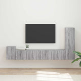 vidaXL Tv-meubelset Wandgemonteerd 3 pcs Wit Bewerkt hout