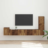 vidaXL Tv-meubelset Wandgemonteerd 3 pcs Wit Bewerkt hout