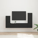 vidaXL Tv-meubelset Wandgemonteerd 4 pcs Wit Bewerkt hout