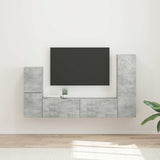 vidaXL Tv-meubelset Wandgemonteerd 4 pcs Wit Bewerkt hout