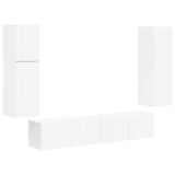 vidaXL Tv-meubelset Wandgemonteerd 4 pcs Wit Bewerkt hout
