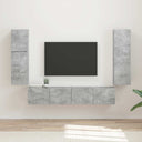 vidaXL Tv-meubelset Wandgemonteerd 4 pcs Wit Bewerkt hout