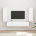 vidaXL Tv-meubelset Wandgemonteerd 4 pcs Wit Bewerkt hout