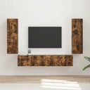vidaXL Tv-meubelset Wandgemonteerd 4 pcs Wit Bewerkt hout
