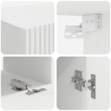 vidaXL Tv-meubelset Wandgemonteerd 4 pcs Wit Bewerkt hout