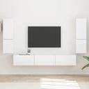 vidaXL Tv-meubelset Wandgemonteerd 4 pcs Wit Bewerkt hout