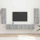 vidaXL Tv-meubelset Wandgemonteerd 4 pcs Wit Bewerkt hout