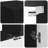 vidaXL Tv-meubelset Wandgemonteerd 5 pcs Wit Bewerkt hout
