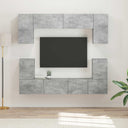 vidaXL Tv-meubelset Wandgemonteerd 5 pcs Wit Bewerkt hout