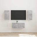 vidaXL Tv-meubelset Wandgemonteerd 6 pcs Wit Bewerkt hout