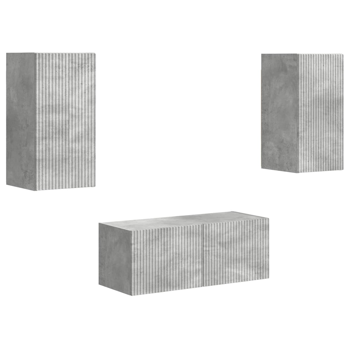 vidaXL Tv-meubelset Wandgemonteerd 6 pcs Wit Bewerkt hout