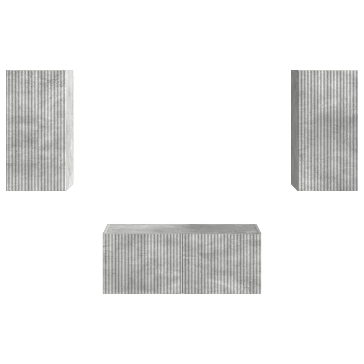 vidaXL Tv-meubelset Wandgemonteerd 6 pcs Wit Bewerkt hout