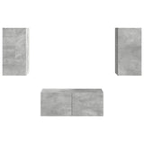 vidaXL Tv-meubelset Wandgemonteerd 6 pcs Wit Bewerkt hout