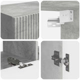vidaXL Tv-meubelset Wandgemonteerd 6 pcs Wit Bewerkt hout