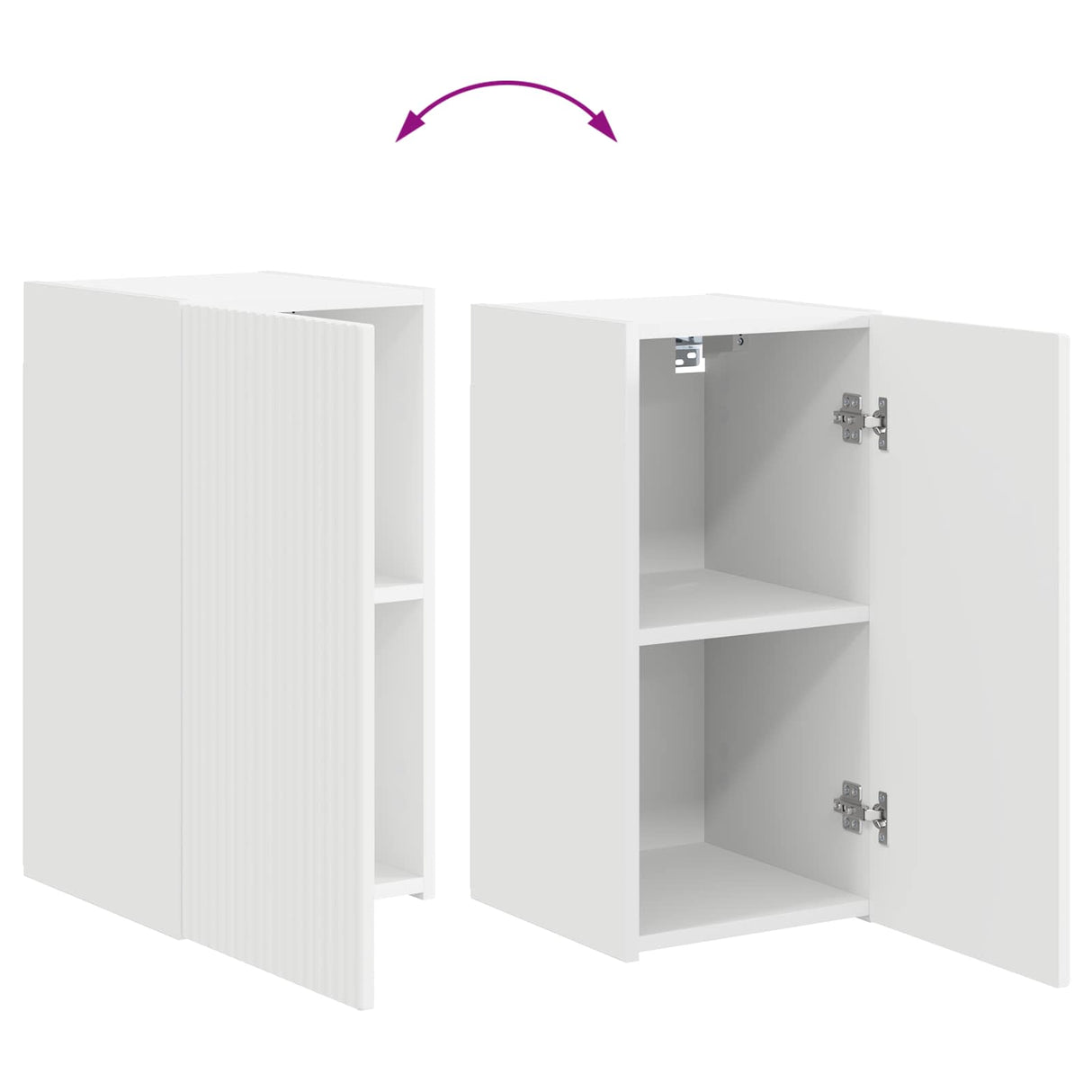 vidaXL Tv-meubelset 5 pcs Wit Bewerkt hout