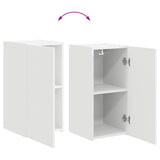 vidaXL Tv-meubelset 5 pcs Wit Bewerkt hout