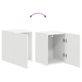 vidaXL Tv-meubelset 5 pcs Wit Bewerkt hout