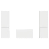vidaXL Tv-meubelset 5 pcs Wit Bewerkt hout