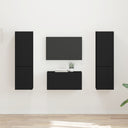 vidaXL Tv-meubelset 5 pcs Wit Bewerkt hout