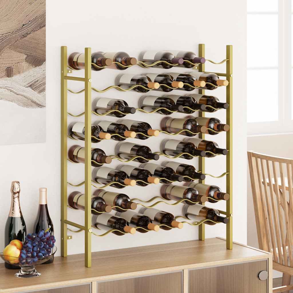 vidaXL Wine Rack for 48 Bottles Metal Black