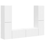 vidaXL TV Cabinet Set 6 pcs White Engineered wood