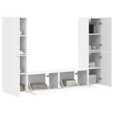 vidaXL TV Cabinet Set 6 pcs White Engineered wood