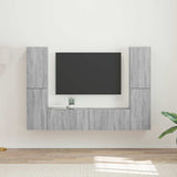 vidaXL TV Cabinet Set 6 pcs White Engineered wood