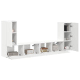 vidaXL Tv-meubelset 4 pcs Wit Bewerkt hout