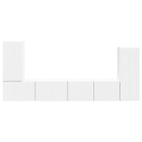 vidaXL Tv-meubelset 4 pcs Wit Bewerkt hout