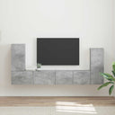 vidaXL Tv-meubelset 4 pcs Wit Bewerkt hout
