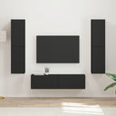 vidaXL Tv-meubelset 6 pcs Wit Bewerkt hout