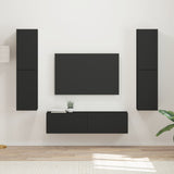 vidaXL Tv-meubelset 6 pcs Wit Bewerkt hout