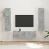 vidaXL Tv-meubelset 6 pcs Wit Bewerkt hout