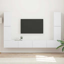 vidaXL Tv-meubelset 8 pcs Wit Bewerkt hout