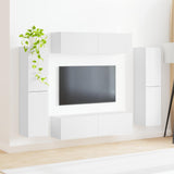 vidaXL Tv-meubelset 8 pcs Wit Bewerkt hout