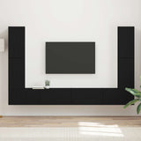 vidaXL Tv-meubelset 8 pcs Wit Bewerkt hout