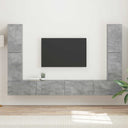 vidaXL Tv-meubelset 8 pcs Wit Bewerkt hout