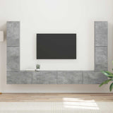 vidaXL Tv-meubelset 8 pcs Wit Bewerkt hout