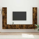 vidaXL Tv-meubelset 8 pcs Wit Bewerkt hout