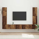 vidaXL Tv-meubelset 8 pcs Wit Bewerkt hout