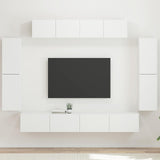 vidaXL TV Kast 8 pcs Wit
