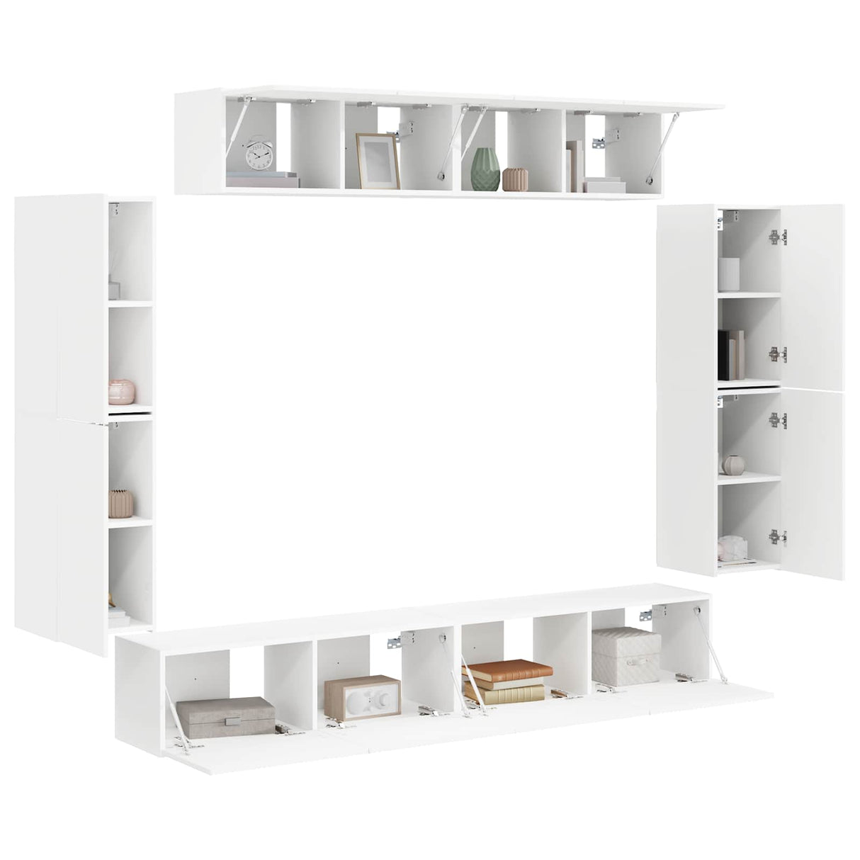 vidaXL TV Kast 8 pcs Wit